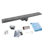 Aanbieding:Gunmetal RVS Douchegoot Flens met Uitneembaar...