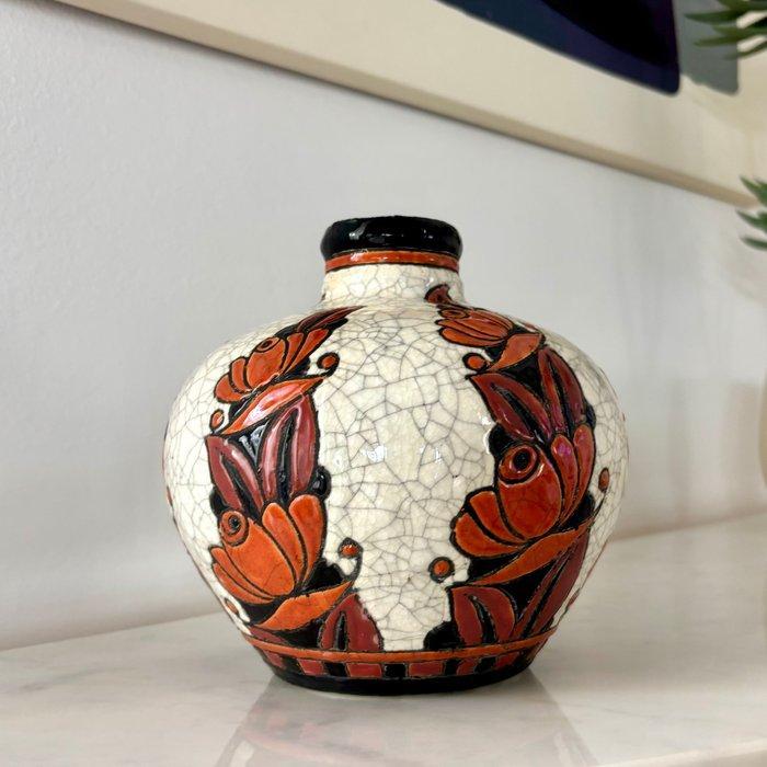 Boch Frères - Charles Catteau - Vaas - D 1065 - Creamware -, Antiek en Kunst, Antiek | Glaswerk en Kristal