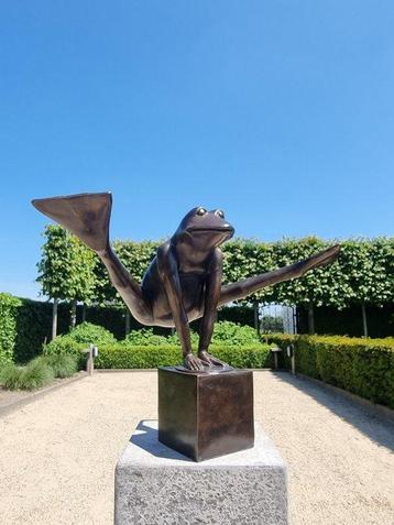 Beeldje - Jumping frog - NO RP - Brons