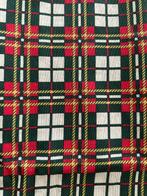 Elegante textielmotief met groen en rood ruitpatroon,, Diversen, Nieuw