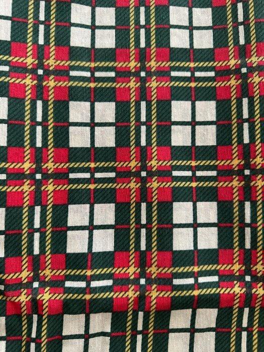 Elegante textielmotief met groen en rood ruitpatroon,, Diversen, Kerst