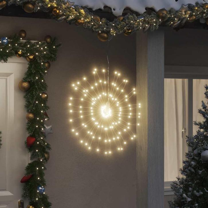 vidaXL Kerstverlichting vuurwerk 140 warmwitte LEDs 17 cm, Diversen, Kerst, Nieuw, Verzenden