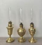 Lampes à huile anciennes avec verre à vent d'origine (3) -
