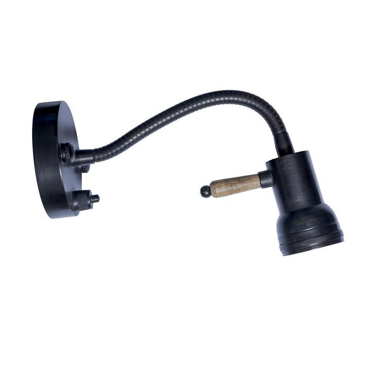 Wandlampen Muurlamp Twister Antiek Zwart Binnenverlichting, Huis en Inrichting, Lampen | Wandlampen, Verzenden