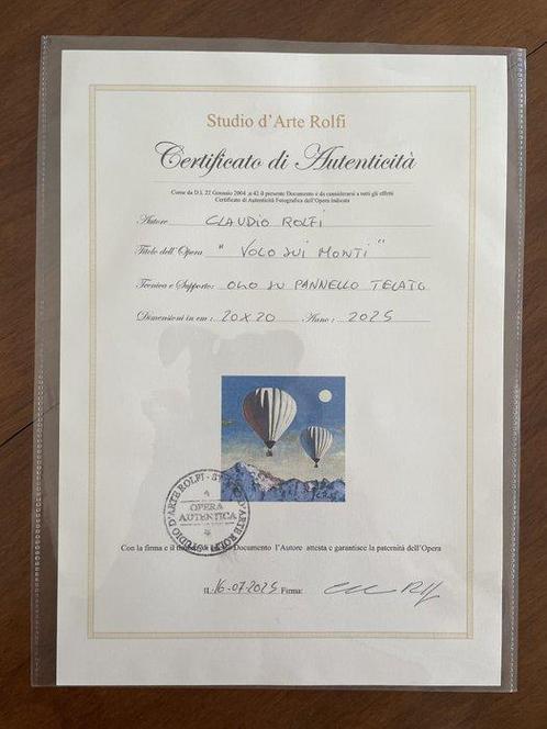 Claudio Rolfi (1960) - Volo sui monti, Antiek en Kunst, Kunst | Schilderijen | Modern