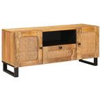 vidaXL TV Kast met lade Bruin 105 x 33 x 46 cm Massief Mango, Verzenden