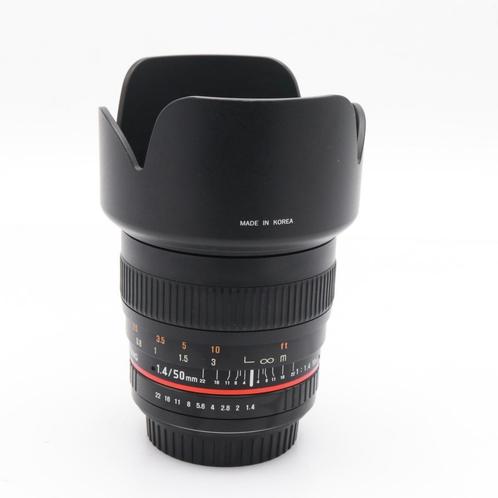 Samyang 50mm F/1.4 AS UMC Canon | Tweedehands, Audio, Tv en Foto, Foto | Lenzen en Objectieven, Zo goed als nieuw, Verzenden