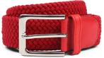 Geweven Riem Rood maat 85 Heren, Kleding | Heren, Riemen en Ceintuurs, Verzenden, Echt leder, Nieuw, Suitable