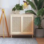 vidaXL Kastdeuren met latwerk 2 st 39,5x69 cm massief, Doe-het-zelf en Bouw, Verzenden, Nieuw