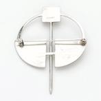 Zonder Minimumprijs - Broche Zilver - Granaat, Handtassen en Accessoires, Antieke sieraden