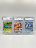 Pokémon - 3 Graded card - CHARIZARD FULL ART & BLASTOISE EX, Hobby en Vrije tijd, Verzamelkaartspellen | Pokémon, Nieuw