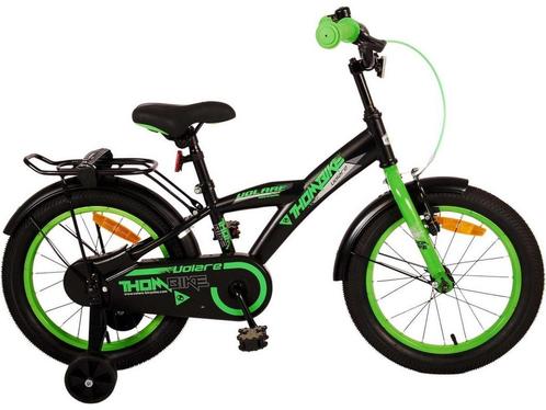 Volare Thombike - Kinderfiets - 16 inch - Zwart Groen, Fietsen en Brommers, Fietsaccessoires | Fietsstoeltjes, Zo goed als nieuw