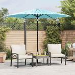 vidaXL Parasol met stalen paal 268x268x226 cm blauw, Tuin en Terras, Verzenden, Nieuw