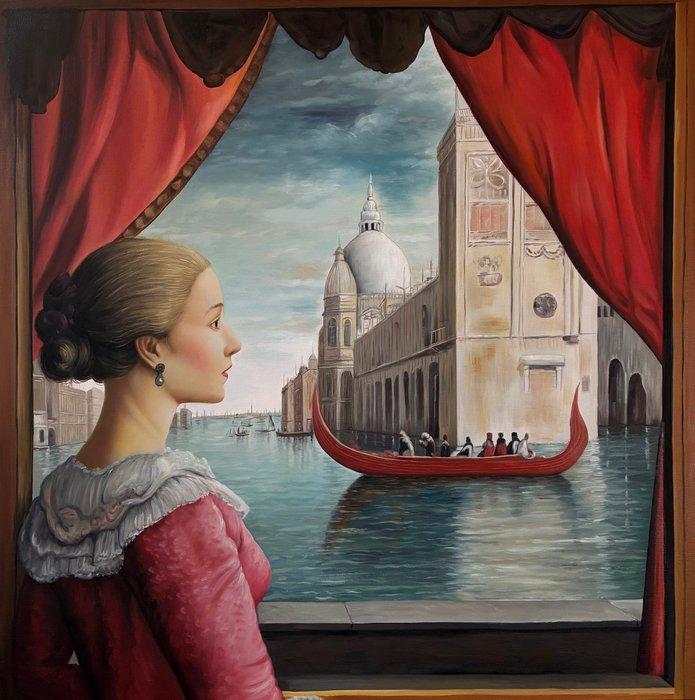 Le Yack - Venetian Reverie - Handmade! - unique work, Antiek en Kunst, Kunst | Schilderijen | Modern