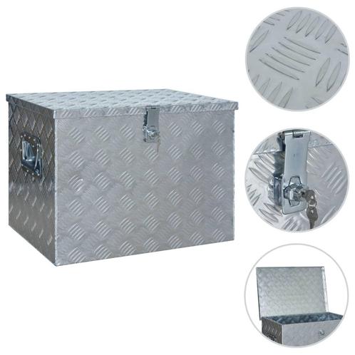 vidaXL Aluminium kist 610x430x455 mm zilverkleurig, Doe-het-zelf en Bouw, Gereedschapskisten, Nieuw, Verzenden