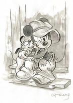 Tony Fernandez - Vintage Mickey Mouse with Baby Pluto After