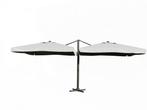 Veiling - Dubbele hangende parasol wit 2 * 300x300cm, Jardin & Terrasse