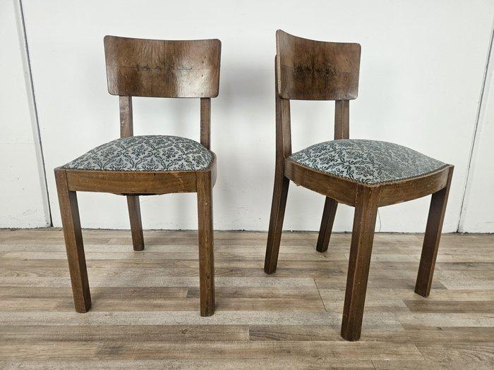 Zitgroep (3) - Art Deco-set van stoelen met kruk -, Antiek en Kunst, Kunst | Designobjecten