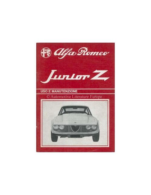 1970 ALFA ROMEO JUNIOR ZAGATO INSTRUCTIEBOEKJE ITALIAANS, Auto diversen, Handleidingen en Instructieboekjes