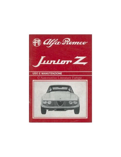 1970 ALFA ROMEO JUNIOR ZAGATO INSTRUCTIEBOEKJE ITALIAANS, Autos : Divers, Modes d'emploi & Notices d'utilisation