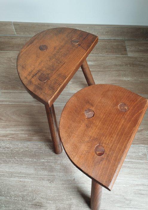 Tabouret (2) - de traite. - Bois rustique, Antiquités & Art, Curiosités & Brocante