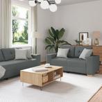 vidaXL 3-delige ligbedset met kussens in donkergrijze stof, Huis en Inrichting, Verzenden, Nieuw
