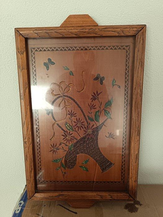 Dienblad - Hout, Glas, Antiek en Kunst, Curiosa en Brocante