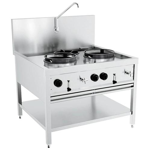 Wokfornuis | Gas | 3 Branders (9kW + 2x 17kW) | Waakvlam |, Zakelijke goederen, Horeca | Keukenapparatuur, Nieuw in verpakking