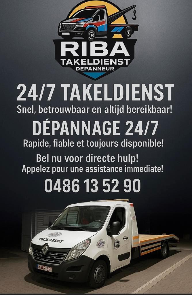Takeldienst,depannage,Auto Transport – 24/7 Dienstverlening, Boeken, Vervoer en Transport, Vrachtwagen, Nieuw, Ophalen of Verzenden