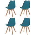 vidaXL Eetkamerstoelen 4 st kunststof turquoise, Huis en Inrichting, Verzenden, Nieuw