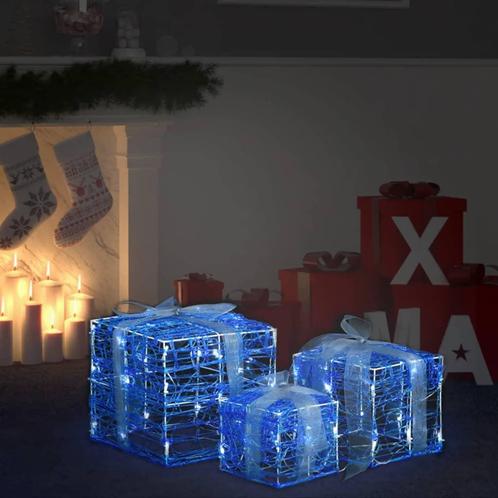 vidaXL Kerstverlichting geschenkdozen 3 st decoratief acryl, Divers, Noël, Envoi