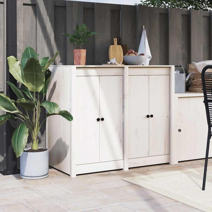 vidaXL Kastdeurtjes voor buitenkeuken 2 st 50x9x82 cm, Doe-het-zelf en Bouw, Hang- en Sluitwerk, Nieuw, Verzenden
