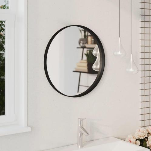 vidaXL Wandspiegel 50 cm zwart, Huis en Inrichting, Woonaccessoires | Spiegels, Nieuw, Verzenden