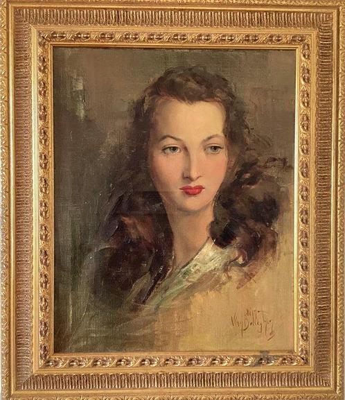 Van Belleghem Aimé (1922-1996) - Monique, Antiek en Kunst, Kunst | Schilderijen | Klassiek