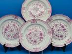 Meissen – Vier Speiseteller „Indisch Purpur“ – Porzellan,, Antiek en Kunst