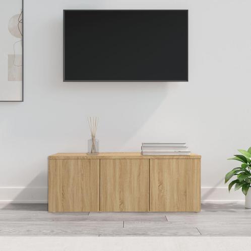 vidaXL Tv-meubel 80x34x30 cm bewerkt hout sonoma, Maison & Meubles, Armoires | Mobilier de télévision, Envoi