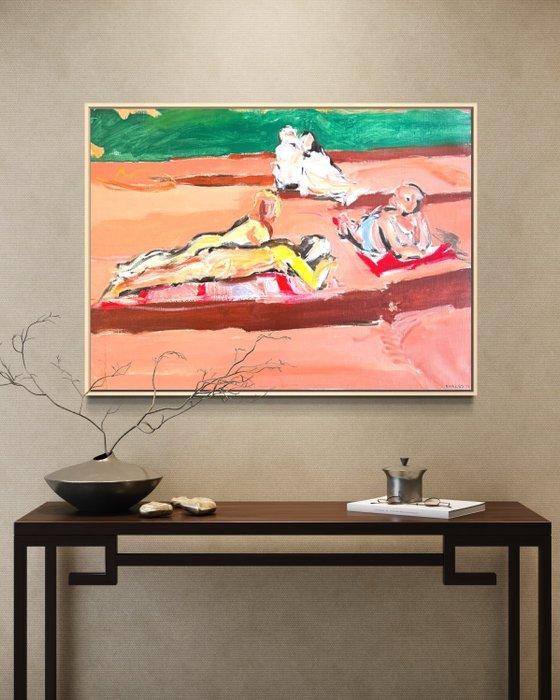 Marcus de Vestele (1941-2024) - Under the August Sun - 1971, Antiek en Kunst, Kunst | Schilderijen | Modern