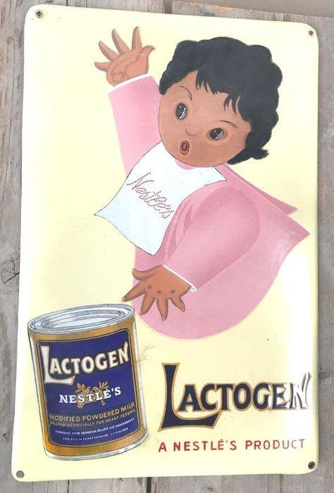 Sur Enamel WKS.LTD - Lactogen Nestlés - Reclamebord -, Antiek en Kunst, Antiek | Wandborden en Tegels
