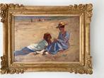 Louis Hartz (1869-1935) - Twee dames op het strand