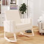 vidaXL Schommelstoel stof crèmekleurig, Huis en Inrichting, Stoelen, Verzenden, Nieuw