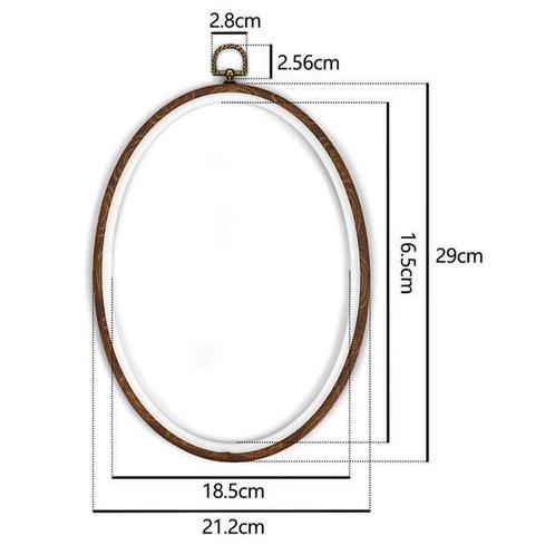 Brocante houten ring ovaal borduurring met stelschroef, Huis en Inrichting, Woonaccessoires | Kunstplanten en Kunstbloemen, Nieuw