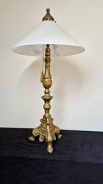 Lampe de table - Laiton moulé, Opaline - Massif-Élégant