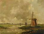 Willem Cornelis Rip (1856-1922) - Dutch windmills in the, Antiquités & Art, Art | Peinture | Classique