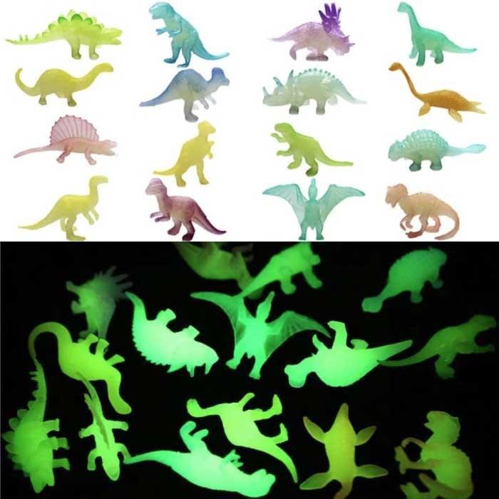 Glow in the Dark Dinosaurus Speelset 16 stuks -, Huis en Inrichting, Woonaccessoires | Wanddecoraties, Nieuw, Verzenden