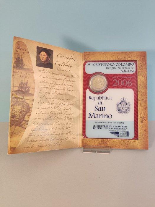 San Marino. 2 Euro 2006 Cristoforo Colombo (Zonder, Postzegels en Munten, Munten | Europa | Euromunten