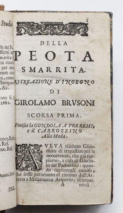 Brusoni - La Peota Smarrita - 1662, Antiek en Kunst, Antiek | Boeken en Manuscripten