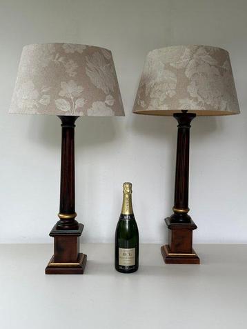 Lampe de table (2) - Une paire de grandes lampes à colonne -
