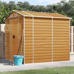 vidaXL Tuinhuis Lichtbruin 191x215x198 cm Gegalvaniseerd, Verzenden, Nieuw