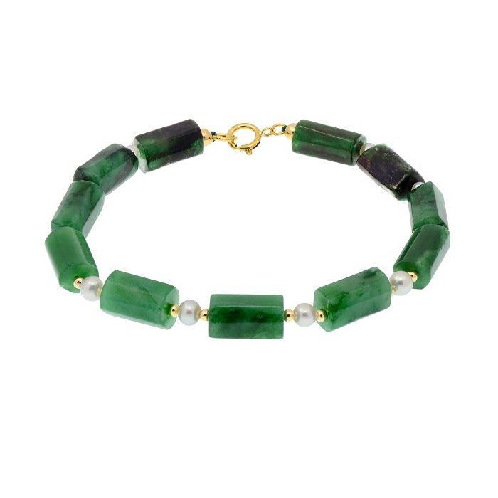 Zonder Minimumprijs - Armband - 18 karaat Geel goud Parel -, Handtassen en Accessoires, Armbanden