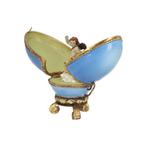 Beeldje - Angel in egg - Hout, Metaal, Antiek en Kunst